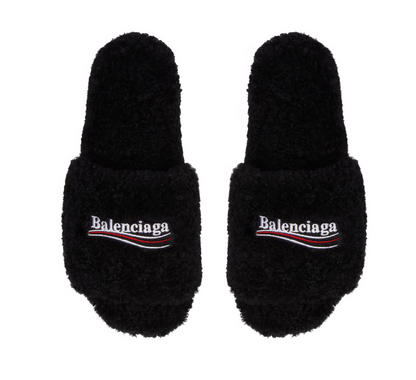 Balenci Fur Slides