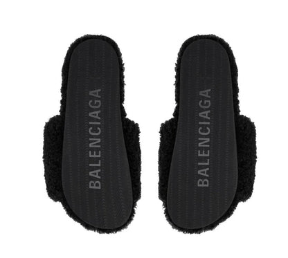 Balenci Fur Slides