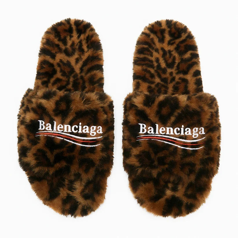 Balenci Fur Slides