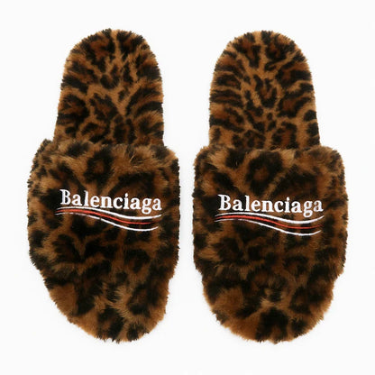 Balenci Fur Slides
