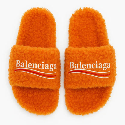 Balenci Fur Slides