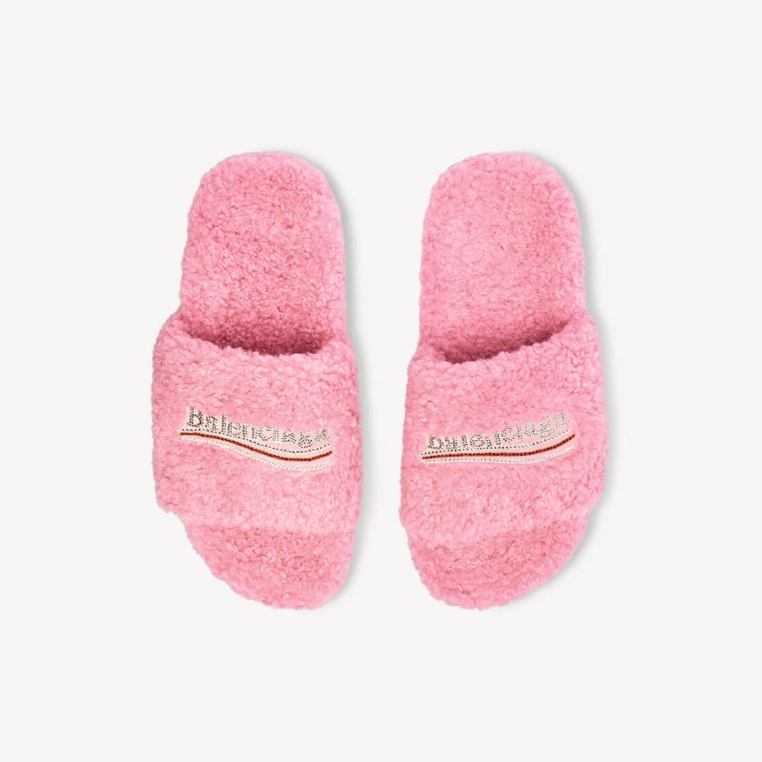 Balenci Fur Slides