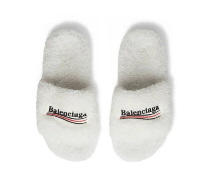 Balenci Fur Slides